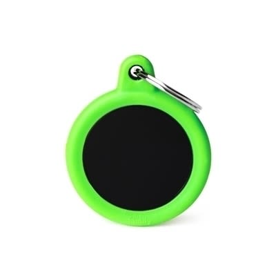 MY FAMILY HUSHTAG CIRCULAR ALUMINIO NEGRO GOMA VERDE1