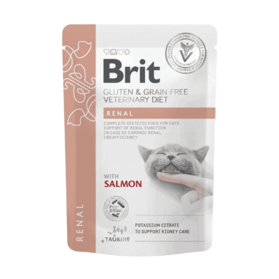 BRIT GF VETERINARY  DIET POUCH FILLETS IN GRAVY RENALGATOS1