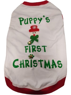 NAVIDAD. BIBIDI PUPPY´S FIRST CHRISTMAS (MUÑECO DE NIEVE LAZO VERDE)