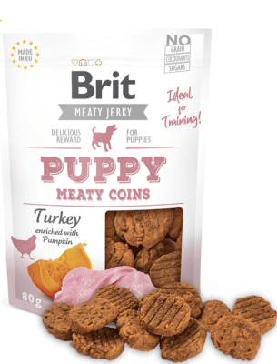 BRIT JERKY SNACK DE PAVO PARA CACHORRO (80GR)