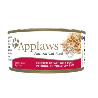 APPLAWS NATURAL GATOS (ALIMENTO HÚMEDO) PECHUGA DE POLLO CON PATO (70 GR)