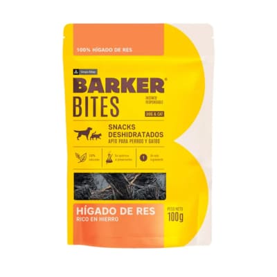 BARKER BITES TREATS DESHIDRATADO HIGADO DE RES (100 GR)