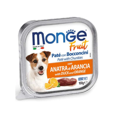 MONGE FRUIT PATO Y NARANJA 100 g