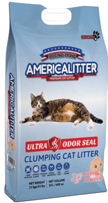 AMERICAN LITTER ULTRA ODOR SEAL TALCO DE BEBE 15kg