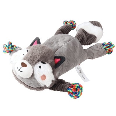 GIGWI PLUSH FRIENDZ - MAPACHE CON CUERDA
