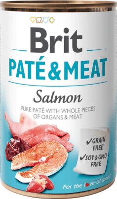BRIT PATE & MEAT SALMON 400gr1