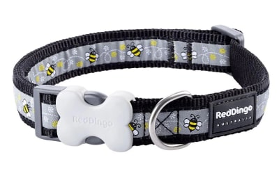 REDDINGO COLLAR DOG BUMBLE BEE BLACK