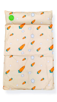 CAMA REFRIGERANTE CON DISEÑO DE ZANAHORIA PARA MASCOTAS