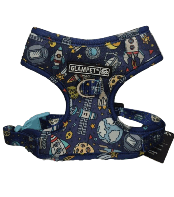 GLAMPET ARNES TIPO PECHERA ESPACIAL/BORDADO AZUL