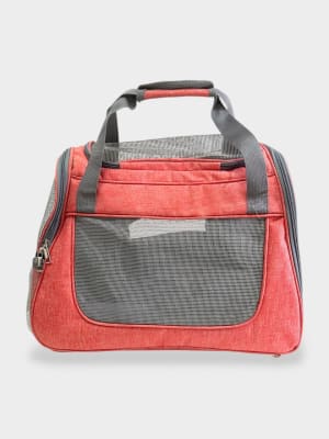 BOLSO TRANSPORTADOR PARA MASCOTAS DE TELA ROJO