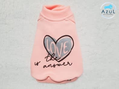AZUL POLERA MELON CORAZON LOVE