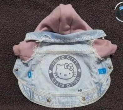 AZUL CASACA JEANS CON CAPUCHA KELLO KITTY