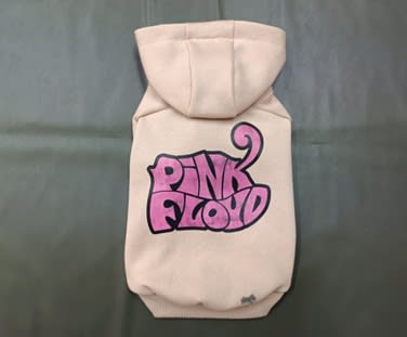 AZUL POLERA CON CAPUCHA  BEIGE  PINK FLOYD