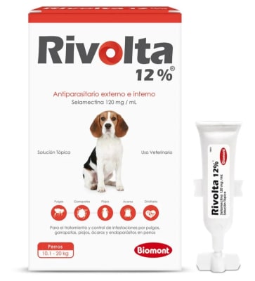 RIVOLTA 12% ( 10 -20 )x 1 PIPETA ANTIPULGA Y ANTIPARASITARIO PARA PERRO
