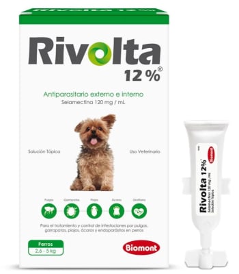 RIVOLTA 12% ( 2.6-5 KG )x 1 PIPETA ANTIPULGA Y ANTIPARASITARIO PARA PERRO