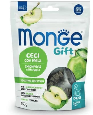 MONGE GIF SUPER M SENSITE DIGESTION DOG 105 Gr -Digestión Sensible - Garbanzos con Manzana