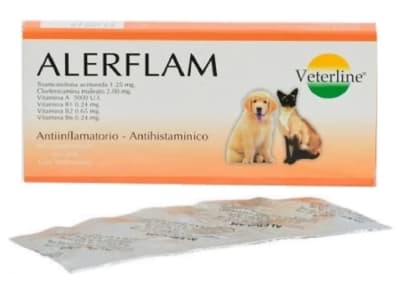 Alerflam Antiinflamatorio y antihístaminico para Perros y Gatos-POR UNIDAD1