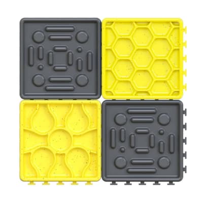 LICKING PAD INTERACTIVO DISTRACTOR 4 EN 1 / PLOMO/AMARILLO1