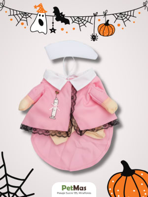 DISFRAZ DE 2 PATITAS DE ENFERMERA PARA MASCOTAS1