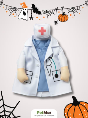 DISFRAZ DE 2 PATITAS ENFERMERO PARA MASCOTAS
