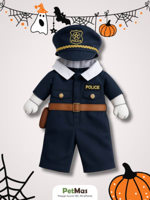 DISFRAZ DE 2 PATITAS DE POLICIA PARA MASCOTA-L