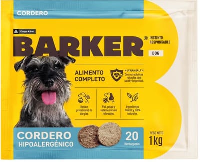 BARKER HAMBURGUESA DE CORDERO 1KG (20 Hamburguesas)