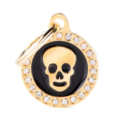 MY FAMILY GLAM GOLD BLACK SKULL SMALL