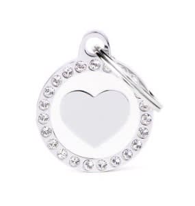 MY FAMILY GLAM WHITE HEART SMALL