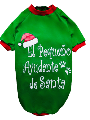 NAVIDAD POLO NAVIDEÑO VERDE EL PEQUEÑO AYUDANTE DE SANTA