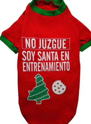 NAVIDAD POLO NAVIDEÑO ROJO NO JUZGUE SOY SANTA EN ENTRENAMIENTO
