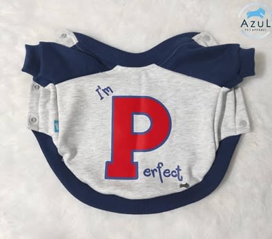 AZUL POLERA PLOMO I'M PERFECT-XS)