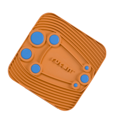 RUCAN ALFOMBRA PARA LAMER  NARANJA/AZUL PARA PERRO1