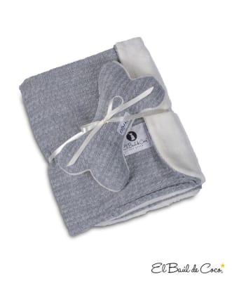 BAUL DE COCO MANTA WARMY DREAMS GRIS CLARO MEDIUM