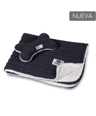 BAUL DE COCO MANTA WARMY DREAMS GRIS OSCURO (LARGE)