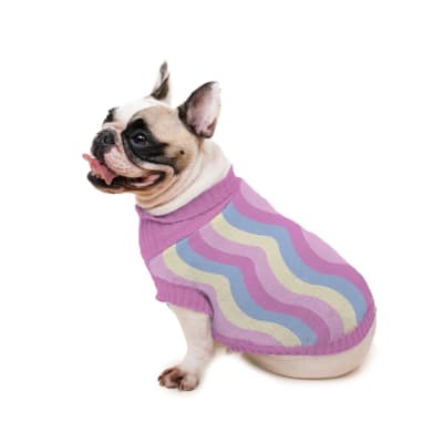 PRETTY PET SUETERS ONDAS LILA-LARGE