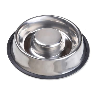 STAINLESS PLATO DE ACERO PESADOP/PERRO ANSIOSOS(MEDIÚM)
