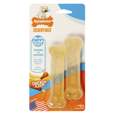 NYLABONE PUPPY CHEW BONE TWIN PACK