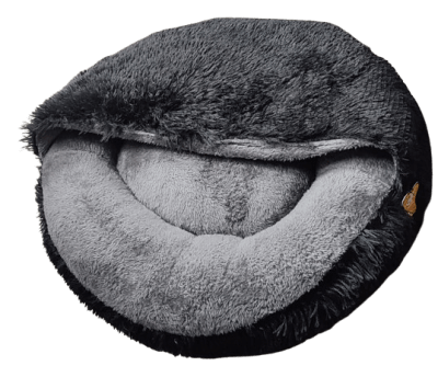 ACCECAN CAMA PANTUFLA PELUCHE T-M-NEGRO/PLOMO