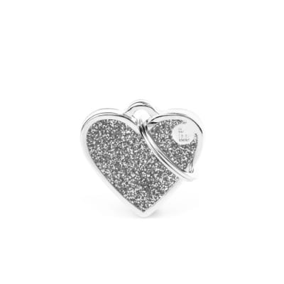 MY FAMILY SHINE SMALL HEART GREY GLITTER1