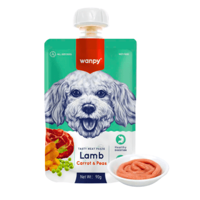 WANPY PERRO TASTY MEAT PASTE LAMB CARROT & PEA 90GR1