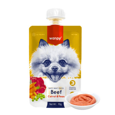 WANPY PERRO TASTE MEAT PASTE BEFF CARROT & PEA 90GR1