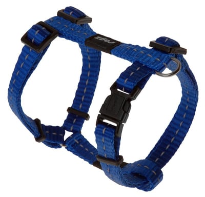 ROGZ NITE LIFE H-HARNESS BLUE SMALL