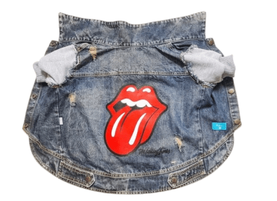 AZUL CASACA JEAN ROLLING