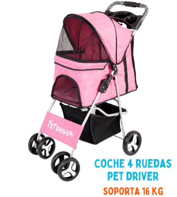 COCHE PARA MASCOTAS-ROSADO