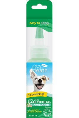 TROPICLEAN GEL REMOVEDOR DE PLACA DENTAL PARA PERROS SABOR VAINILLA MINT 59 ML1