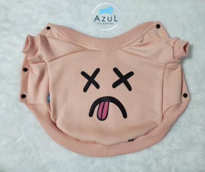 AZUL POLERA COLOR MELÓN CARA TRISTE