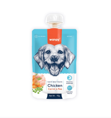WANPY PERRO TASTY MEAT PASTE CHICKEN CARROT & PEA 90GR1