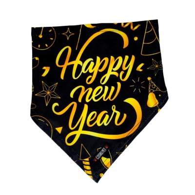 COSHUPET BANDANA NEGRO/AMARILLO AÑO NUEVO- SMALL1