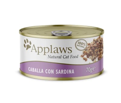 APPLAWS NATURAL GATOS (ALIMENTO HÚMEDO) CABALLA CON SARDINAS  70 GR