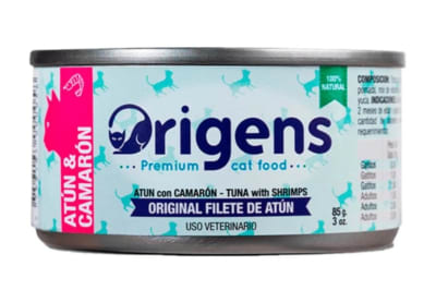 ORIGENS COMIDA HUMEDA PARA GATO DE ATUN & CAMARON 85GR